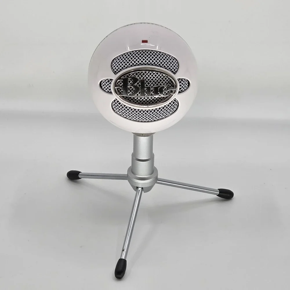 BLUE Microphone Snowball USB Mic with Tripod Stand Textured White With Cord